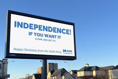 Alba launch independence billboard campaign inspired by John Lennon and Yoko Ono