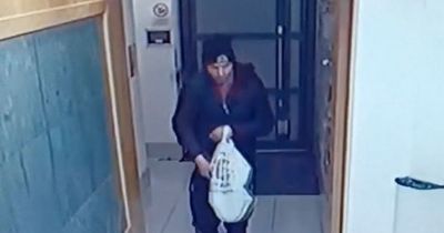 CCTV appeal after man 'steals parcel' from foyer of residential building