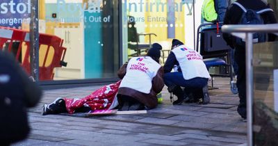 Nurses on strike break picket line to help injured man who collapsed in street