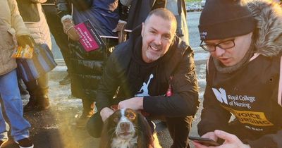 Paddy McGuinness supports striking nurses as he joins Alder Hey picket line