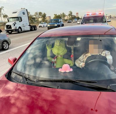 'Seusspicious': US cop tickets driver for inflatable Grinch
