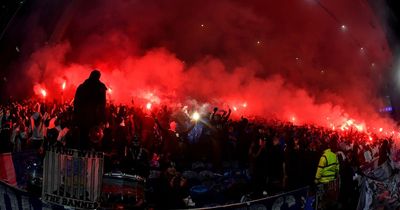 Union Bears give Rangers welcome home message to Michael Beale with fiery pyrotechnic show