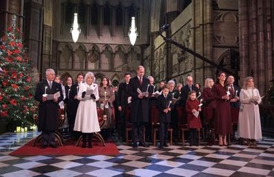 Royal family puts on united front at Christmas carols after bombshell Meghan and Harry accusations