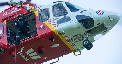 Westpac chopper winches sick man from cruise ship off Hunter coast