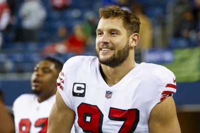 Nick Bosa gingerly sacks Geno Smith to avoid penalty