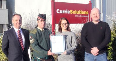 Dumfries business honoured for support of the armed services