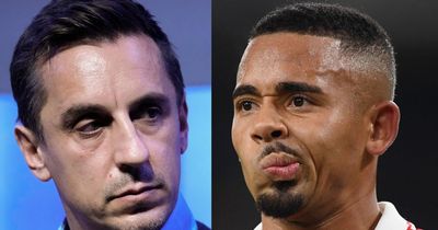 'I was told' - Manchester United great Gary Neville reveals why Man City sold Gabriel Jesus to Arsenal