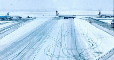 Scots travel chaos as airport runways shut cancelling flights in amber snow warning