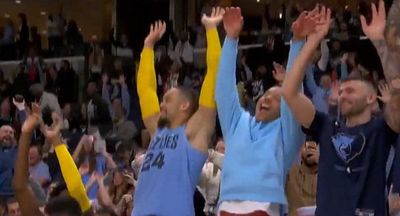 Disrespectful or fun? The Grizzlies’ bench did the wave with fans while blowing out the Bucks