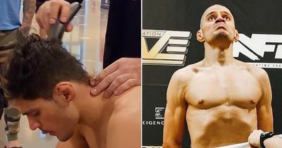 MMA fighter shaves head in attempt to make weight - but is still too heavy