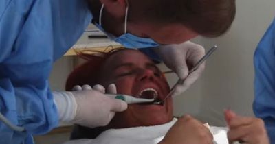 Kerry Katona begs for pain relief during horrifying 'Turkey teeth' procedure