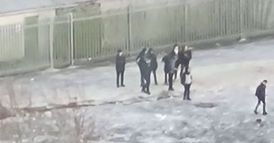 Renfrewshire school pupils dicing with death after being spotted on frozen waterways