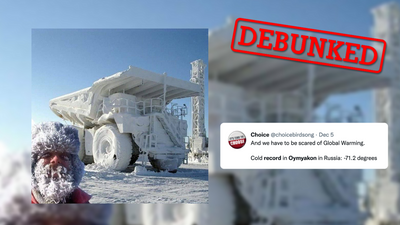 No, this image doesn't show that all-time low temperatures were recorded in Russia