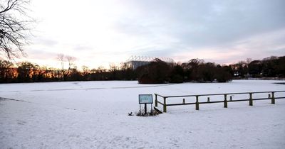 Newcastle vicar's ice tragedy fear after almost stepping onto frozen lake in Newcastle park