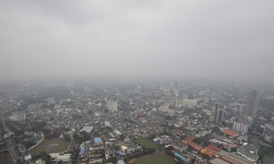 Weather tracker: cyclone drags pollution towards Sri Lanka