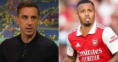 Gary Neville "was told a year ago" why Man City agreed to sell Gabriel Jesus to Arsenal