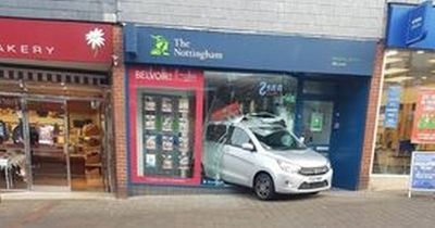 Car crashes into branch of The Nottingham building society in Ilkeston