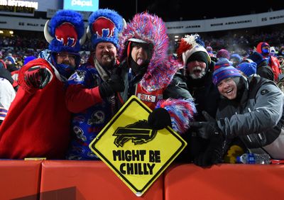 Bills fans were absolutely thriving in snow-covered Buffalo before Dolphins kickoff
