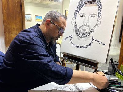 Messi calligraphy sketches a big hit among Qatar World Cup fans