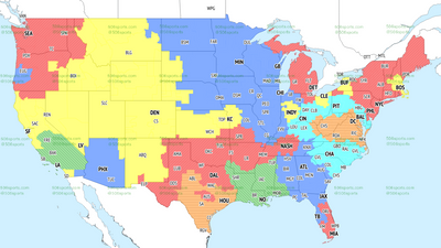 NFL Week 15 TV coverage maps