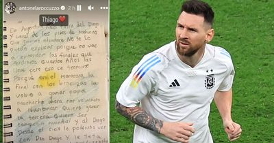 Lionel Messi's son writes letter to Argentina captain ahead of World Cup final vs France