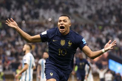 Geoff Hurst reacts to Kylian Mbappe equalling his World Cup final hat-trick record