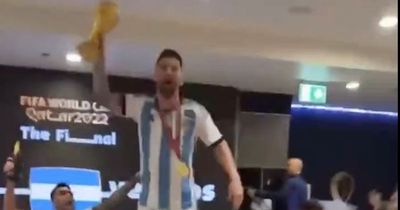 Inside Lionel Messi's World Cup celebrations with robe reaction, mum hug and table jump