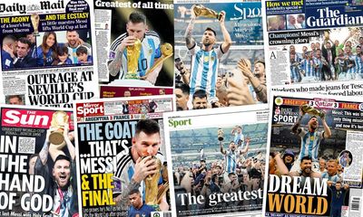 ‘The agony and the ecstasy’: what the UK papers say about the World Cup final