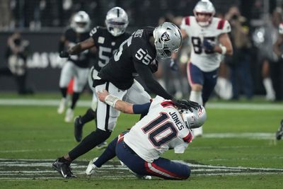 Chandler Jones’ disrespectful stiff arm on Mac Jones during Raiders’ game winner became a new NFL meme