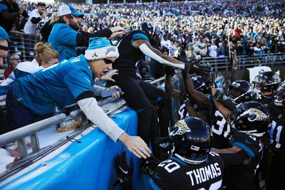 Watch: Jaguars locker room celebrates 40-34 win vs. Cowboys