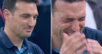 Argentina boss Lionel Scaloni burst into tears immediately after penalty that won World Cup