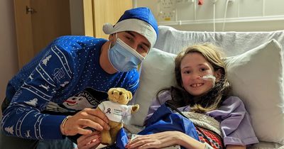 Rangers-daft schoolgirl battling rare disease left speechless after heroes visit hospital bedside