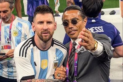 Fury as Salt Bae gets on pitch to take selfies with Lionel Messi and World Cup trophy