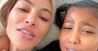 North West pranks mum Kim Kardashian by pretending to shave her eyebrows in sleep