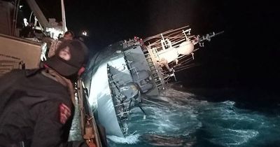 Sailors missing at sea after massive warship rolls over and sinks in Gulf of Thailand