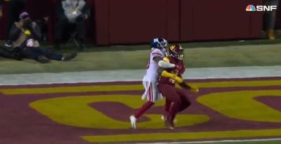 Referees missed blatant pass interference on the Giants on key fourth down play in Commanders loss