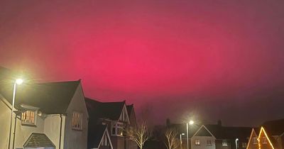 Kids told 'Father Christmas has arrived' as red light fills sky