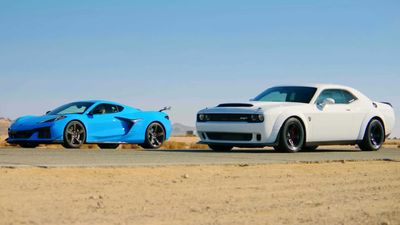 Corvette Z06 Battles Dodge Challenger SRT Demon In Brutal Drag Race