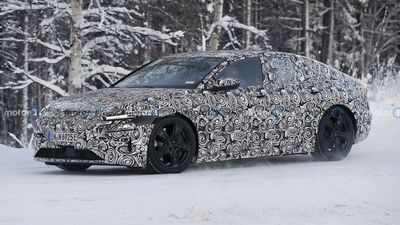 Audi A6 E-Tron Spied Showing Production Lights In Winter Testing