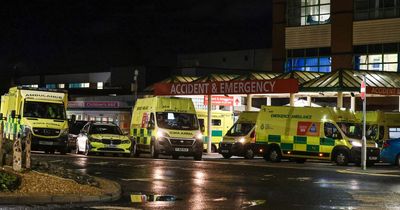 Seven ambulances pictured outside Bolton A&E as trust warns of 'extremely long waits'