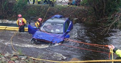 Car plunges into river prompting major rescue operation