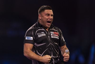 Gerwyn Price begins World Darts Championship title quest with win over Luke Woodhouse