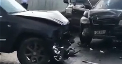 Shocking images of smashed SUVs after 'ramming' incident in Limerick