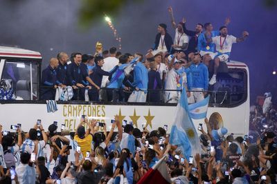 Fans line streets to greet world champions Argentina - in pictures