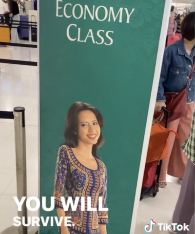 ‘Economy. That’s OK. You will survive’: Singapore Airlines’ class signs spark jokes online