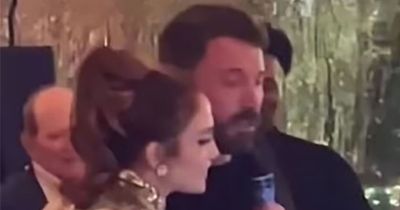 Jennifer Lopez and Ben Affleck sing Christmas karaoke at star-studded festive bash