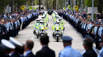 Memorial service for Queensland police shooting victims Constables Rachel McCrow and Matthew Arnold