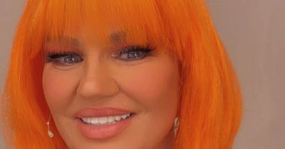 Kerry Katona looks unrecognisable as she sports a bright orange bob hairstyle
