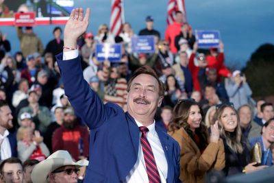 Pro-Trump conspiracist Mike Lindell cut off mid-sentence by his own attorney during interview