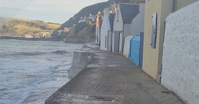 Terrified holidaymakers film white-knuckle drive along cliff edge to Scots cottage